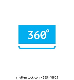 360 icon, Tv set, Blue