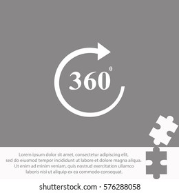 360  icon Vector design.