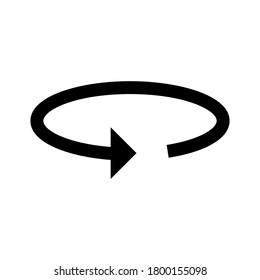 360 icon vector isolated on white background.