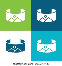360 Image Flat four color minimal icon set
