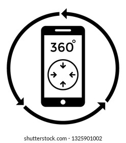 360 interface solid icon design 