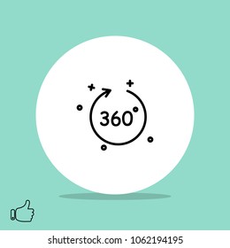360  line icon vector