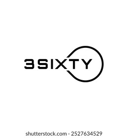 360 logo with the circle is connected to the letter X with wordmark modern style logo