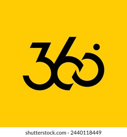 360 grados de diseño de logotipo, 360 concepto de diseño de logotipo moderno.