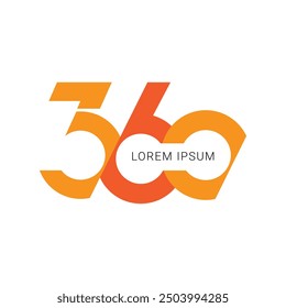 Logotipo 360, diseño del logotipo de 360 grados, concepto moderno del diseño del logotipo 360.