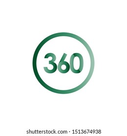 360 Logo Vector Illustration, design for Banner, Greeting Card or Print