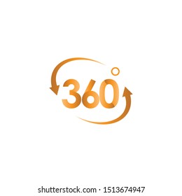 360 Logo Vector Illustration, design for Banner, Greeting Card or Print