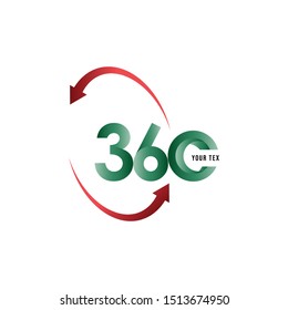 360 Logo Vector Illustration, design for Banner, Greeting Card or Print
