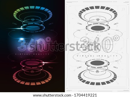 360 logo vector template modern design. Creative posters design.