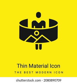 360 minimal bright yellow material icon