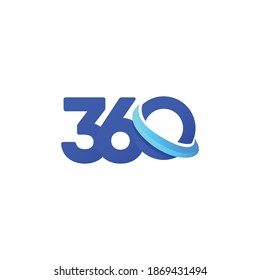 360 Modern Logo Design Concept.