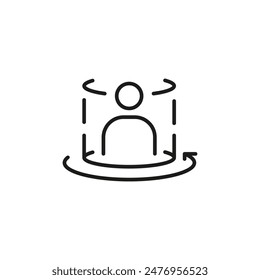 360 Motion icon. Simple 360 motion icon for social media, app, and web design. Vector illustration.