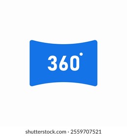 360 panoramic view icon sign vector