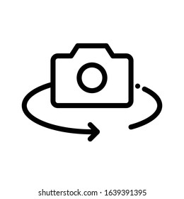 360 Photography Icon. Simple Vector line icon. EPS 10