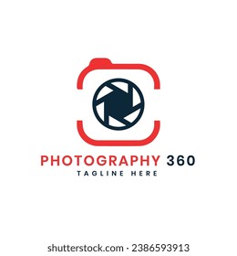 360 Photography logo design vector template unique