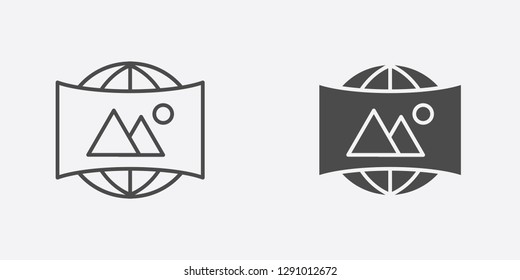 360 picture vector icon sign symbol