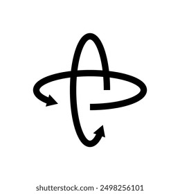 360 rotation arrow icon vector eps