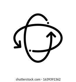  360 Rotation Icon. Simple Vector line icon. EPS 10