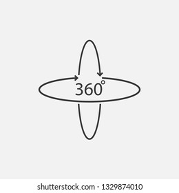360 rotation vector icon