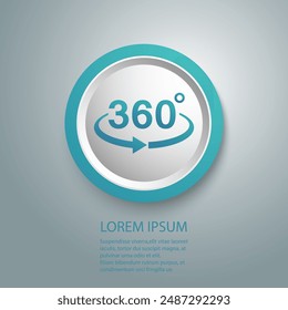 360 view blue icon graphic design template vector