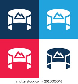 360 Vier-Farben-Icon-Set anzeigen