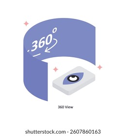 360 View Concept isometric Style Illustrations. Eps 10 File