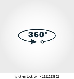 360 View creative icon. Premium style design from visual device icons collection. Simple 360 view icon for web design and printing