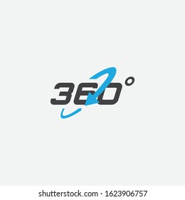 360 View Icon Graphic Design Template Vector, 360 Degrees Angle Icon In Trendy Flat Style, Icon Vector Of 360-degree App For 360-area View