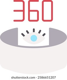 360 View Icon Symbol Art Sign