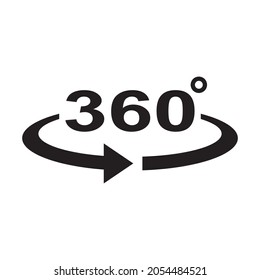 símbolo de ilustración vectorial de icono de vista 360