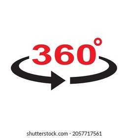 símbolo de ilustración vectorial de icono de vista 360
