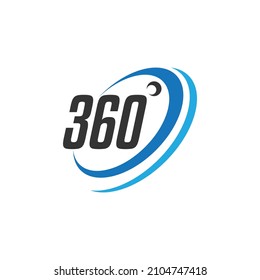 360 view logo icon vector flat design