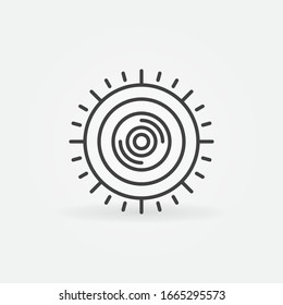 360-degree Camera linear vector concept minimal icon or logo element