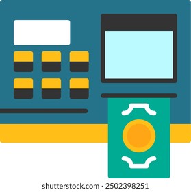 365 - ATM Flat Vector Icon Design