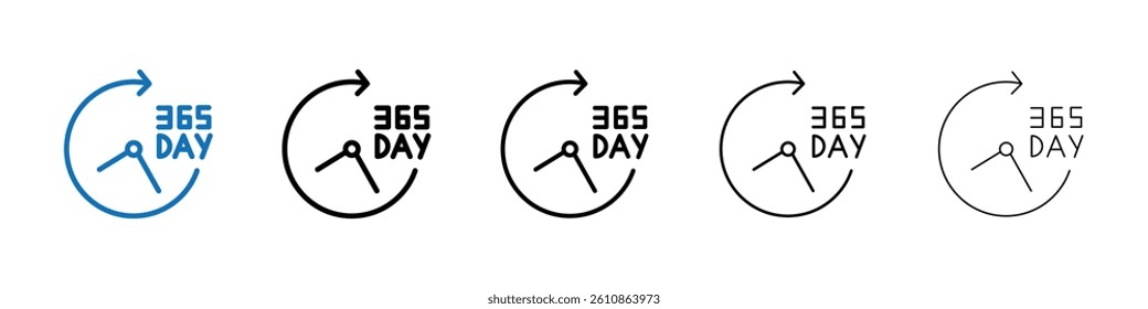 365 day Icon Outline vector logo for web ui