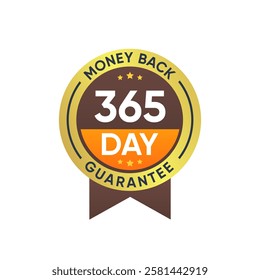365 Day Money Back Guarantee Badge Design