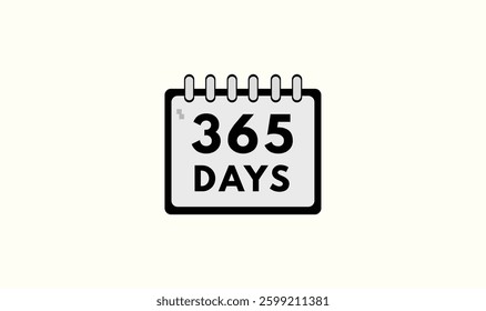 365 days Calendar design icon for use.