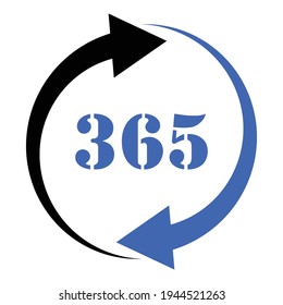 vector de diseño de iconos de 365 días