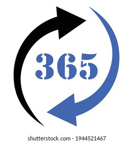 365 days icon design vector