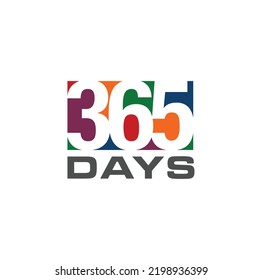 365 Days icon. Logo design. Vector Illustration.