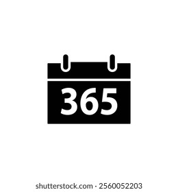 365 days icon vector yearly sign