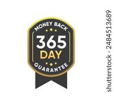 365 days money back guarantee Badge Banner icon vector design
