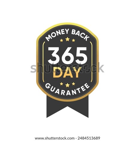 365 days money back guarantee Badge Banner icon vector design