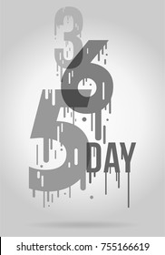 365 days a year typography on white background