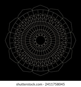 365 Days of Yoga, Yoga habit tracker. Mandala Colouring Page. Yoga Digital Planner