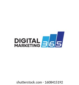 365 Digital Marketing Logo With Profit Bar