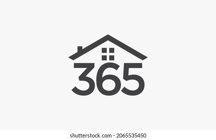 365 home logo concept isolated on white background.