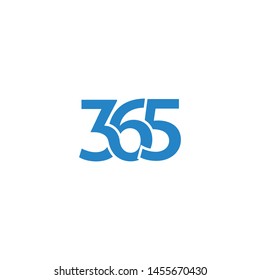 365 icon symbol logo vector