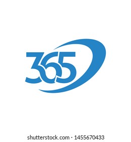 365 logo design vector illustration