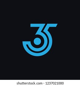 365 logo icon design vector with dark background